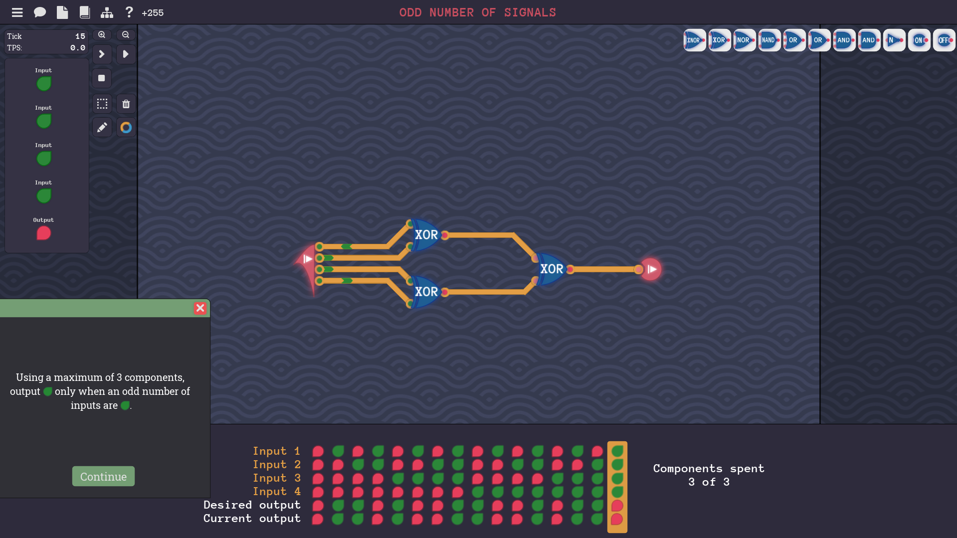 Odd Number of Signals circuit