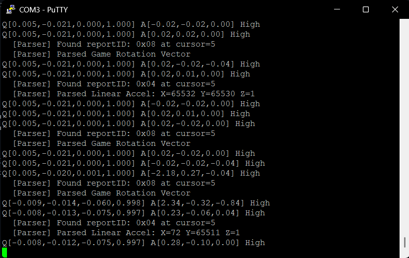 IMU Data from COM Port